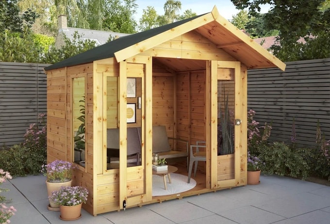 Waltons summerhouse with overhanging veranda