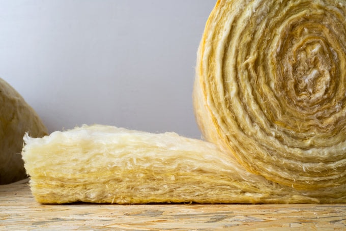 Yellow roll of insulation