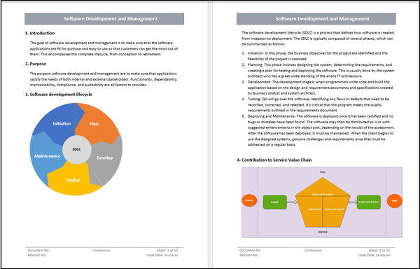 Software Development and Management process template