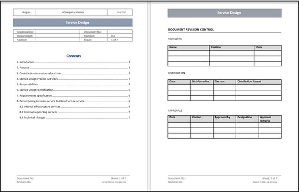 Service Design process template