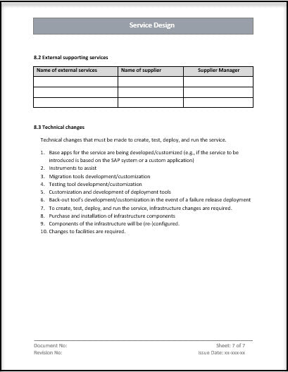 Service Design process template