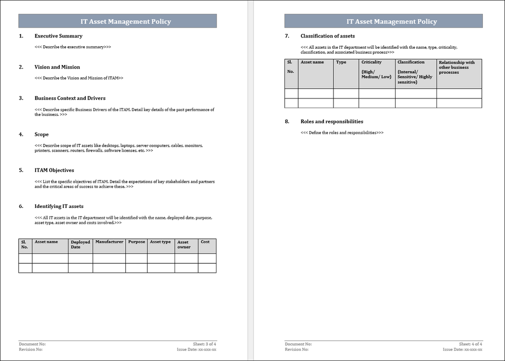 IT Asset Management Policy, IT Asset Management, Asset Management Policy, IT Asset Management Policy Template