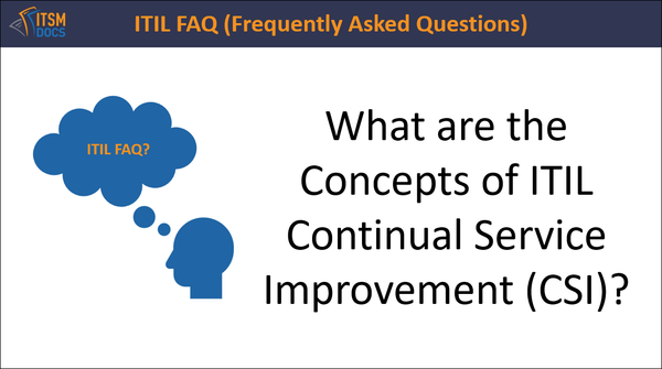 What are the Concepts of ITIL Continual Service Improvement (CSI)