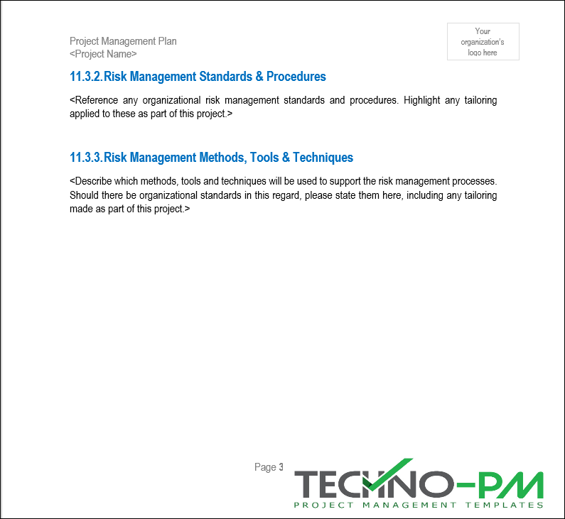 Project Management Plan (PMP) Template – ITSM Docs - ITSM Documents ...