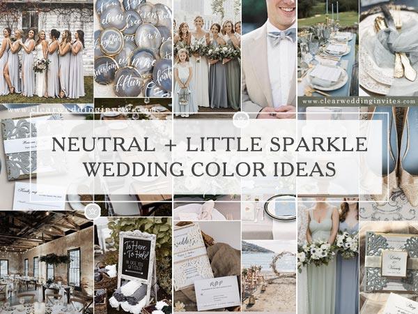 Top 3 Neutral and A Little Sparkle Wedding Ideas with Matching Invites ...