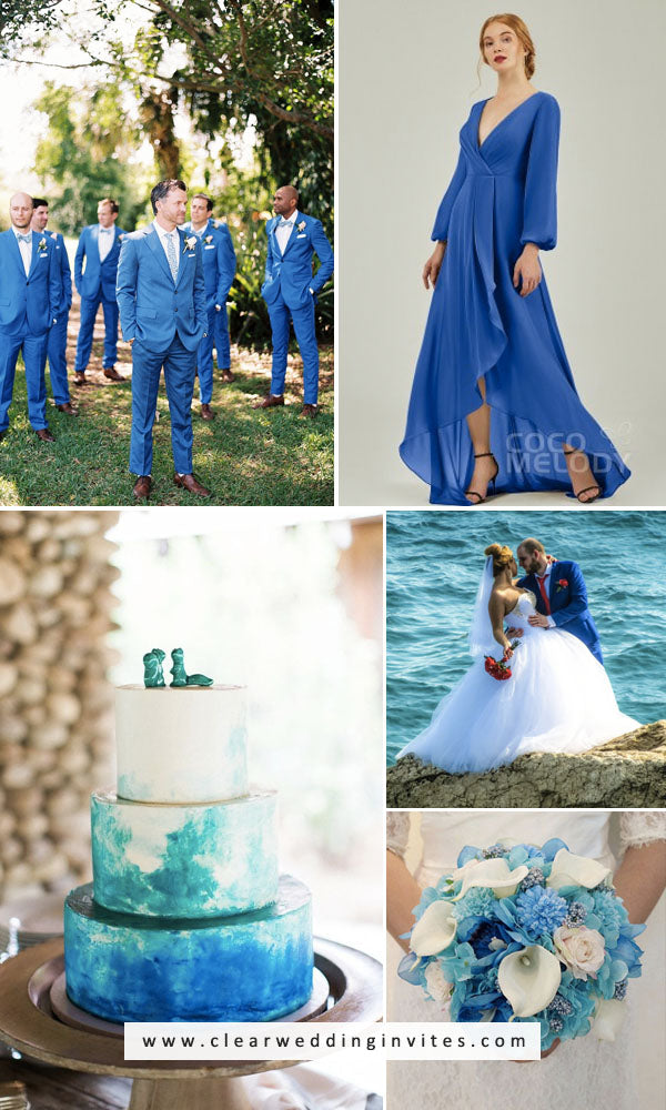 Azure blue and Neutral Shades muslin wedding ideas