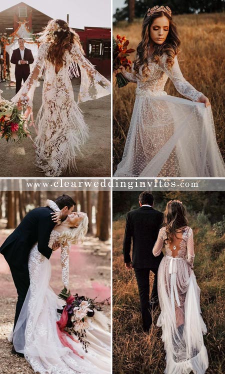 25 Free-spirited Wedding Dresses for Boho Brides