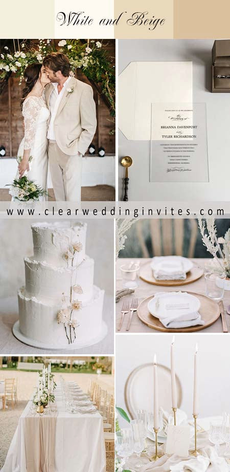 8 Elegant and Classic White and Beige Wedding Ideas – Clear Wedding Invites