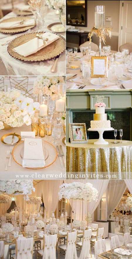 Amazing Gold and Ivory Fall Wedding Table Decor Ideas to Inspire