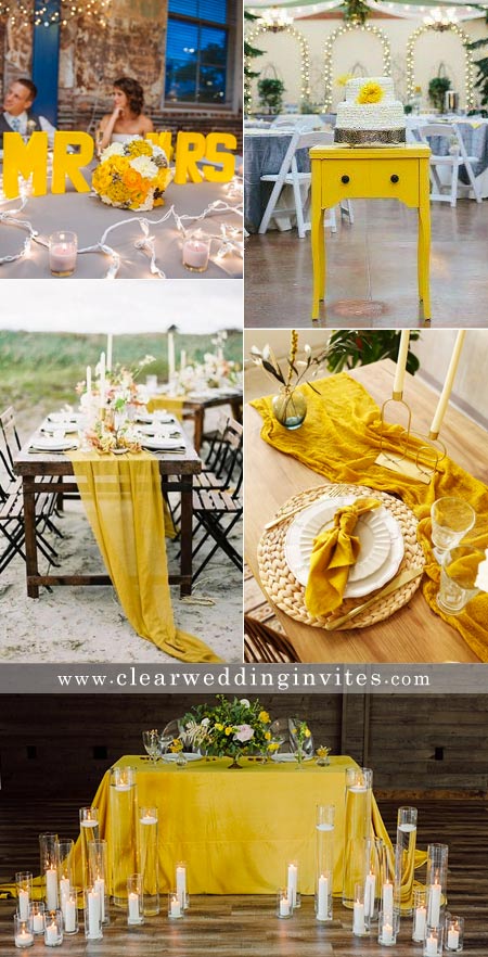 Amazing Mustard Yellow Fall Wedding Table Decor Ideas to Inspire