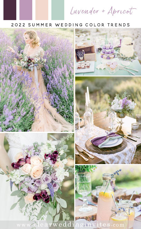 Lavender, Apricot, Plum and Dusty Mint Top 10 Summer Wedding Color Trends Brides Would Love