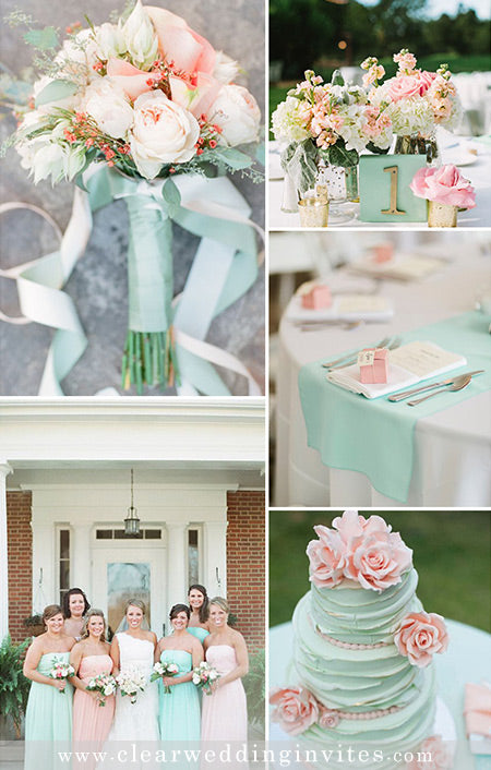 7 Mint Wedding Color Schemes for 2022 Spring and Summer