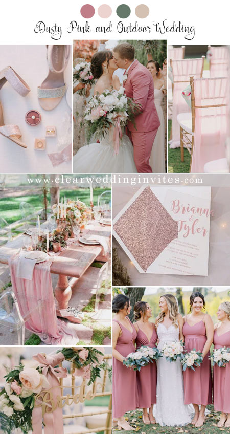 Modern Outdoor Wedding with Dusty Pink