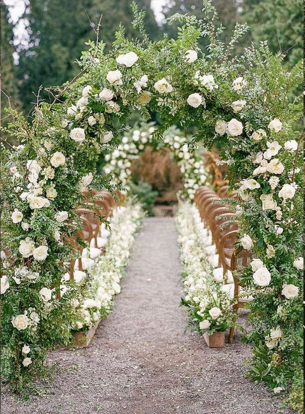 Totally Brilliant Garden Wedding Grand Entry Ways