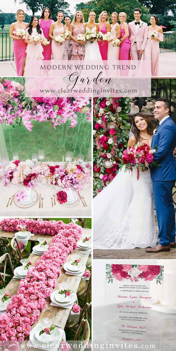 5 Modern Wedding Themes with Matching Acrylic Invites