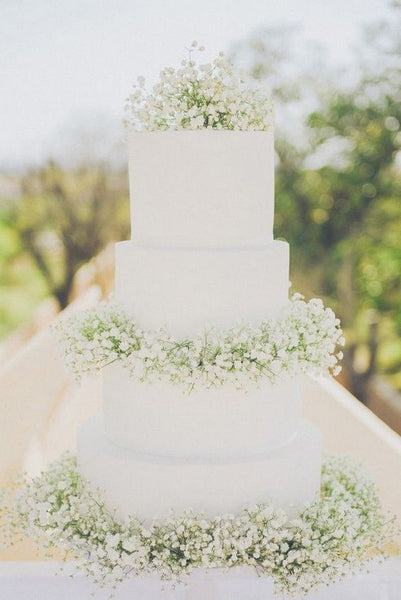 Wonderful Baby’s Breath Wedding Cake