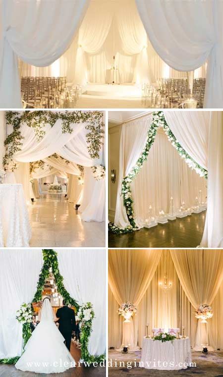 dramatic window draping Inspired By Elegant Ballroom Wedding Ideas and Decorations