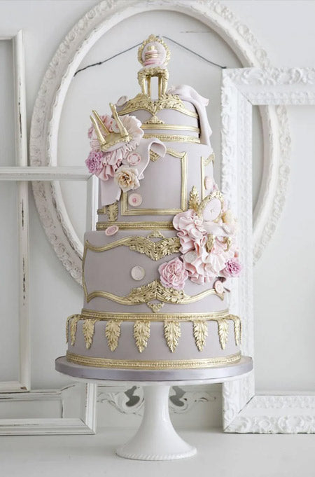 Fairytale themed floral wedding cakes
