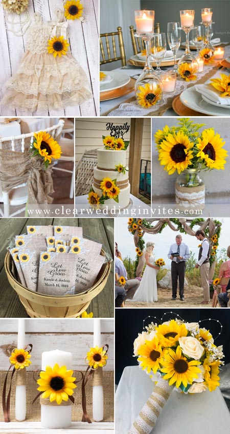 Sunflower Plus Burlap Wedding Decorations