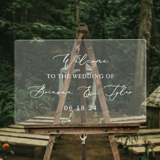 Simple and Budget-friendly Acrylic Wedding Signs Ideas