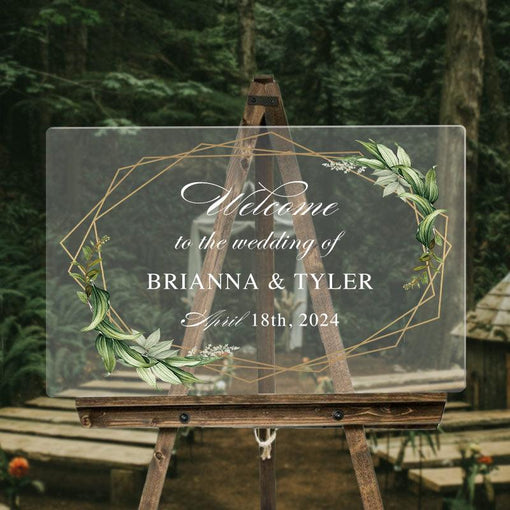 Simple and Budget-friendly Acrylic Wedding Signs Ideas