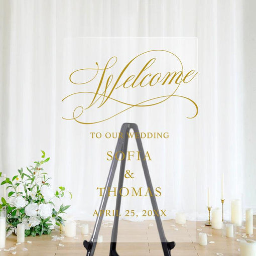 Simple and Budget-friendly Acrylic Wedding Signs Ideas