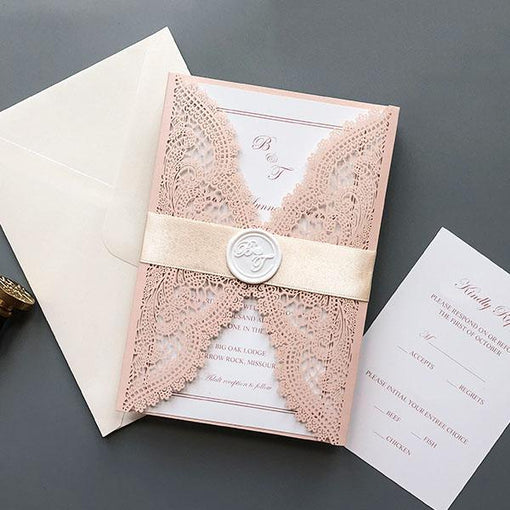 Rose Pink Wedding Invitations