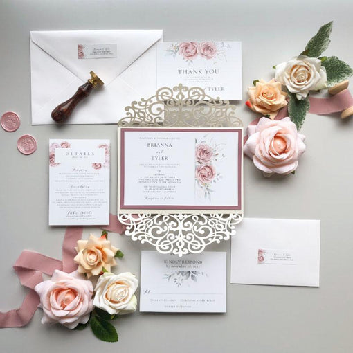 Pink and Gray Vintage Inspired Wedding