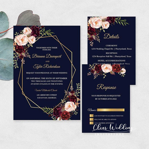 25+ Refined Dusty Rose and Navy Blue Wedding Color Ideas