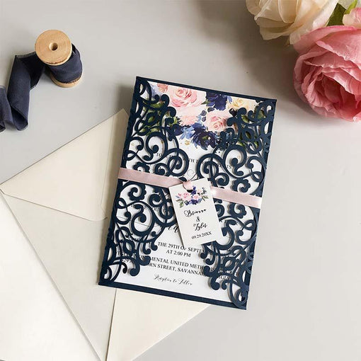 25+ Refined Dusty Rose and Navy Blue Wedding Color Ideas