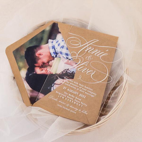 Simple and Casual Wedding Invitations for Backyard Wedding