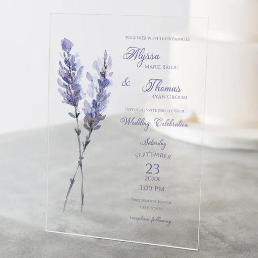 lavender wedding invitations for french wedding