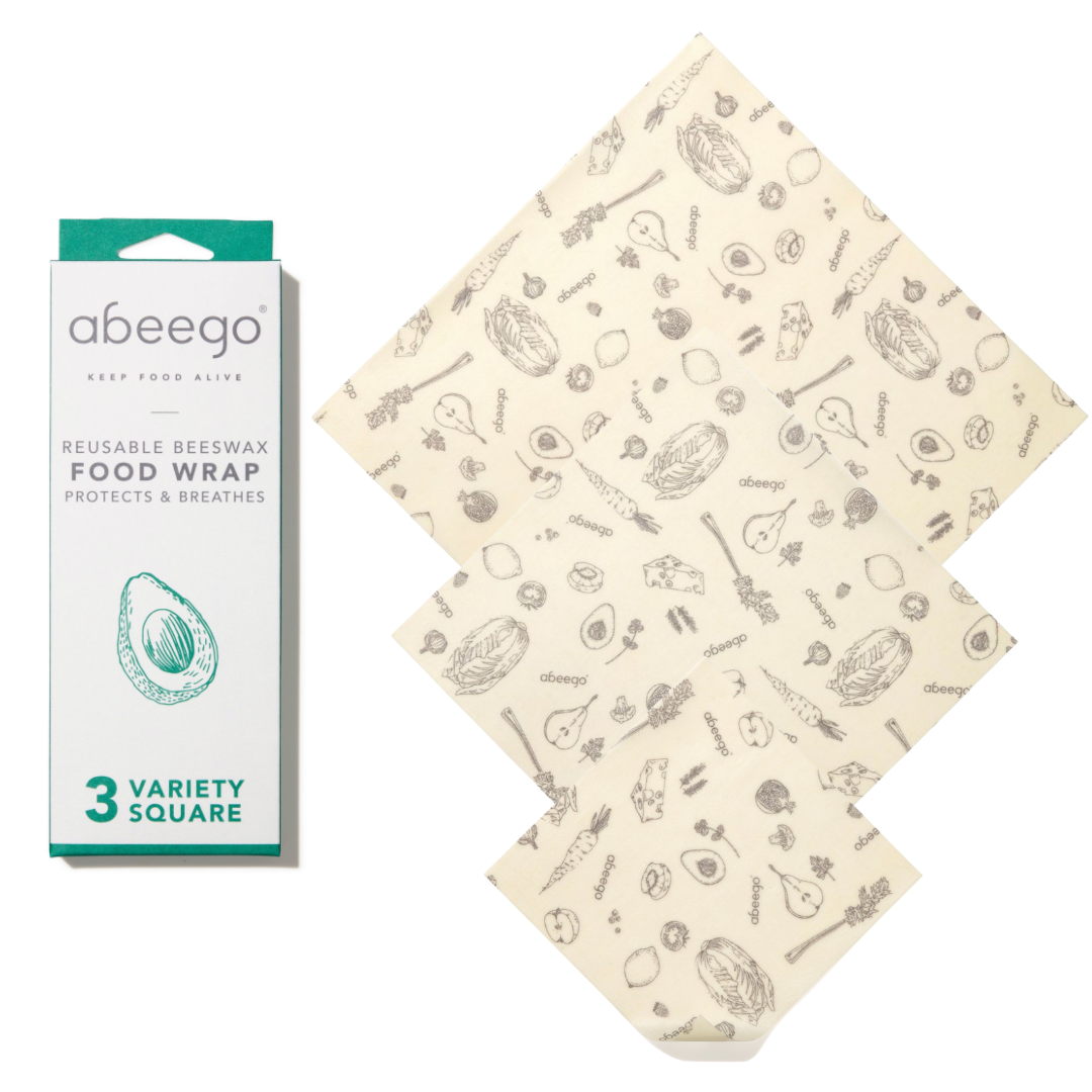 Reusable Beeswax Food Wrap (3 Variety Square)