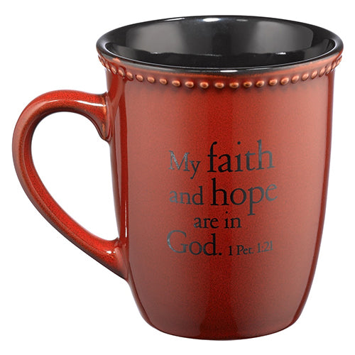 Blessed Man Ceramic Coffee Mug with Dipped Clay Base - Jeremiah 17:7