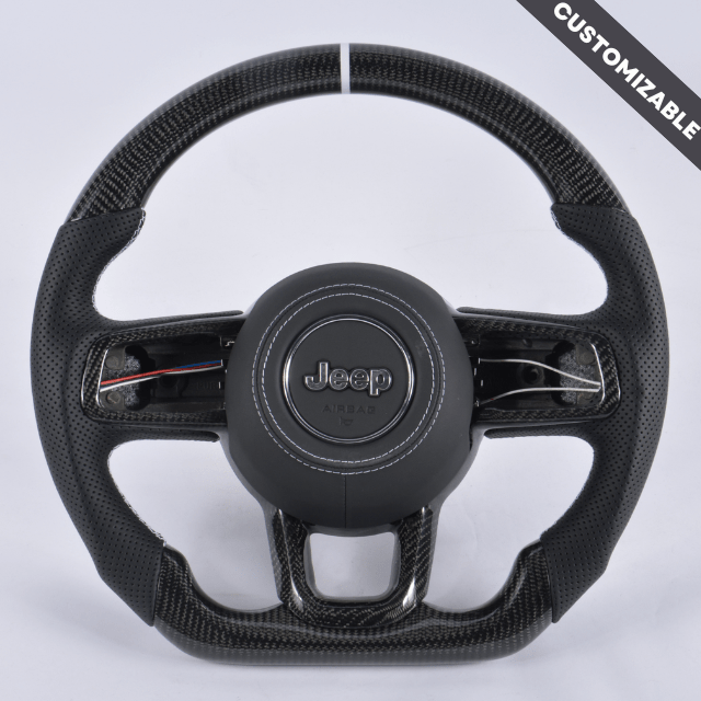 2020+Jeep Wrangler Custom Carbon Fiber Steering Wheel