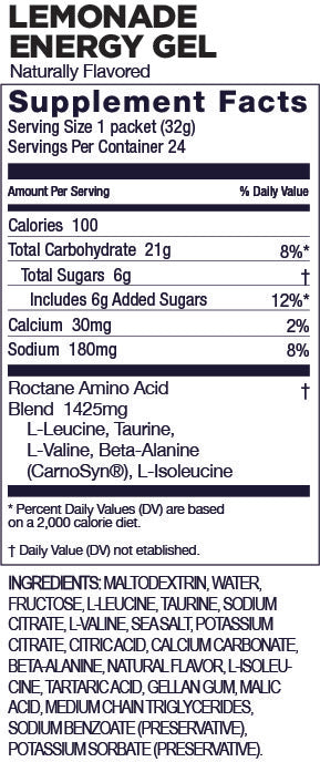 GU Energy - Roctane Energy Gels - Lemonade 