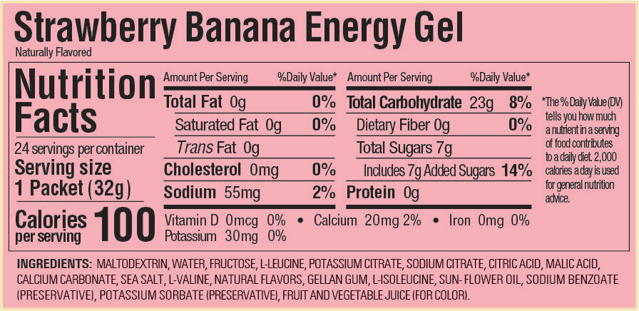 GU Energy - Roctane Energy Gels - Strawberry Banana 