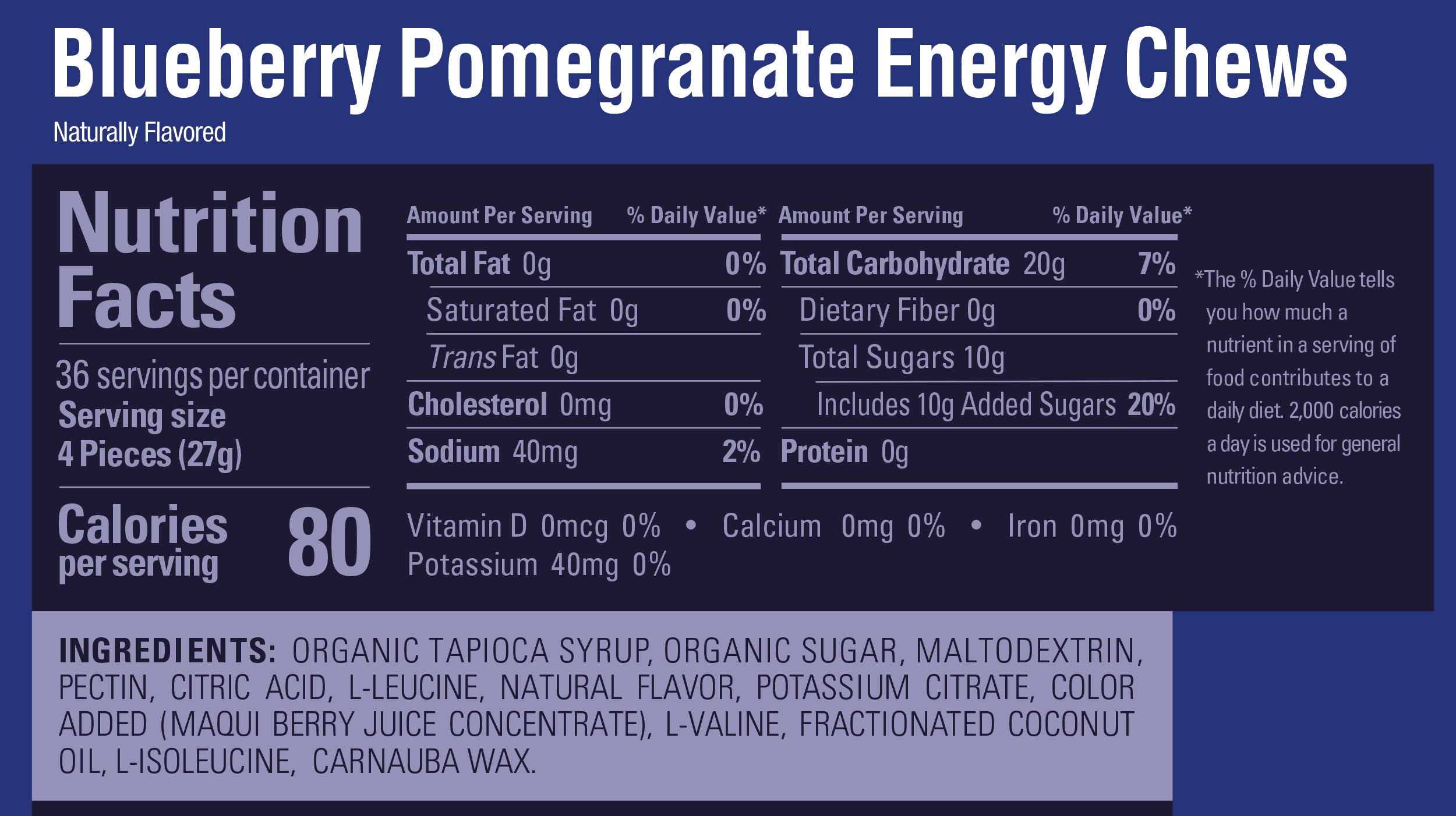 GU Energy - Energy Chews - Blueberry Pomegranate