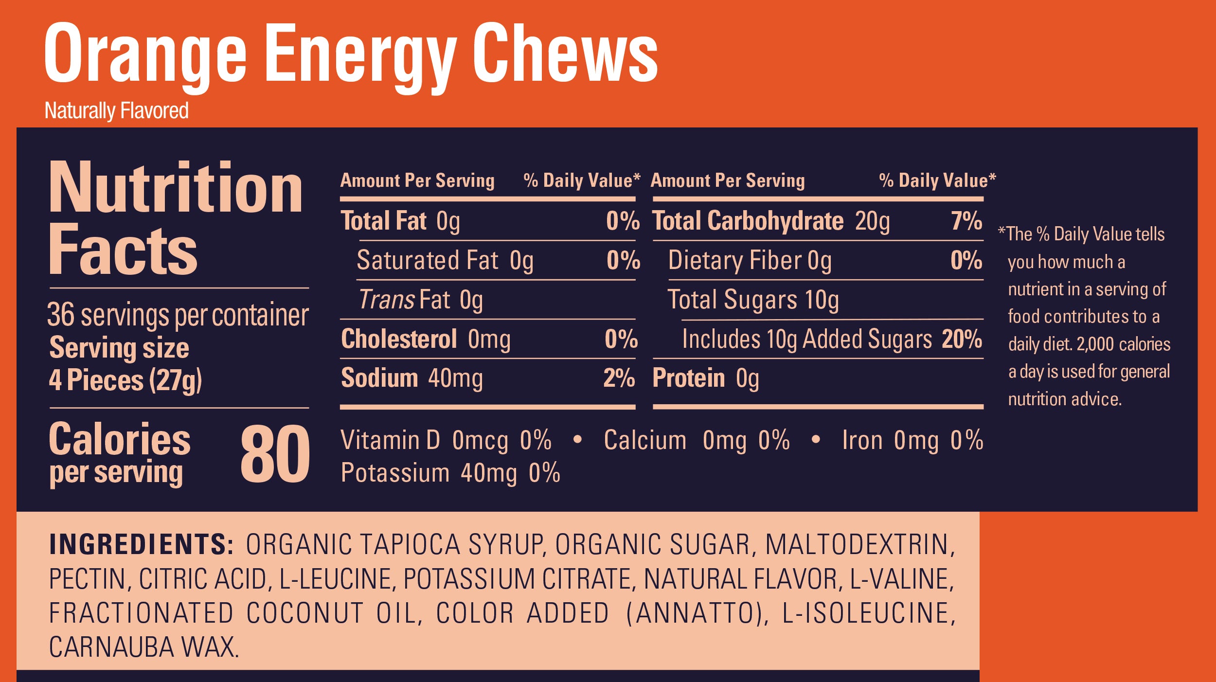 GU Energy - Energy Chews - Orange 