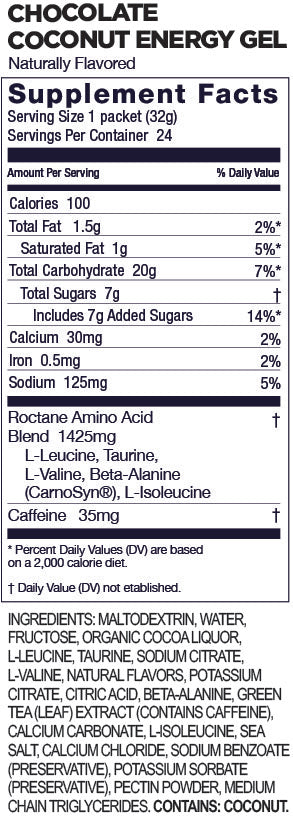 GU Energy - Roctane Energy Gels - Chocolate Coconut 