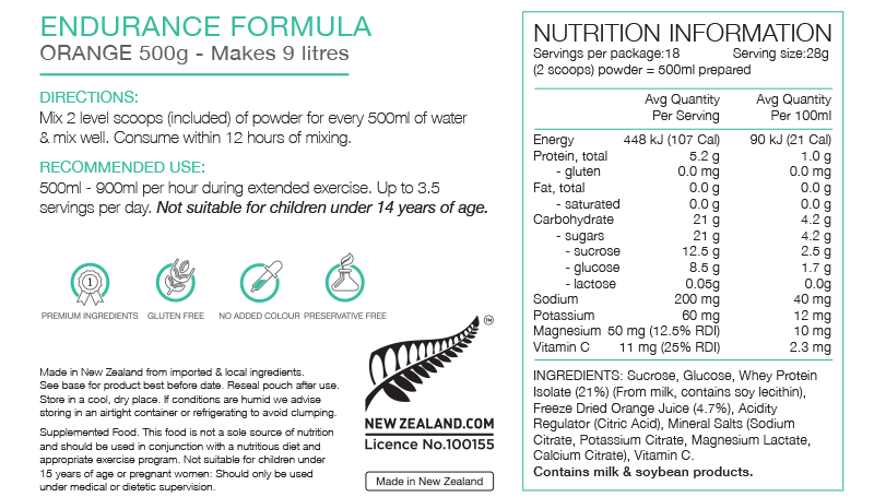 Pure Sports Nutrition - Endurance Formula - Orange 