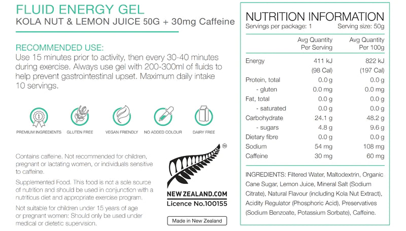 Pure Sports Nutrition - Fluid Energy Gels