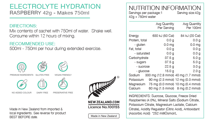 Pure Sports Nutrition - Electrolyte Hydration 42G Satchels