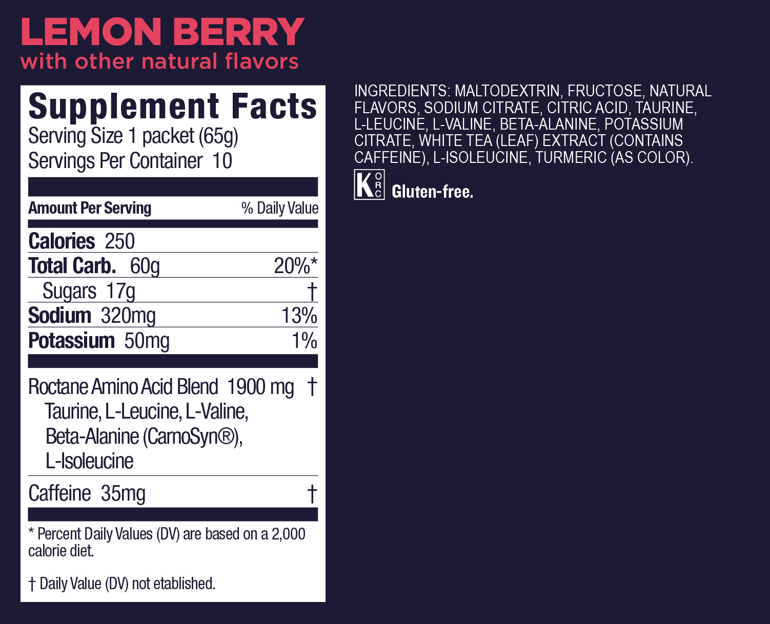 GU Energy - Roctane Energy Drink Mix in lemon berry flavour