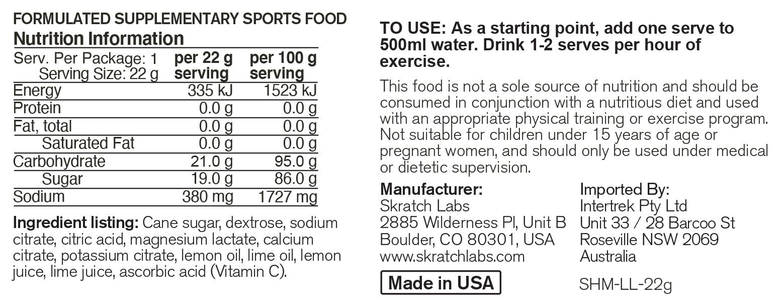 Skratch Labs - Hydration drink mix in lemon & lime