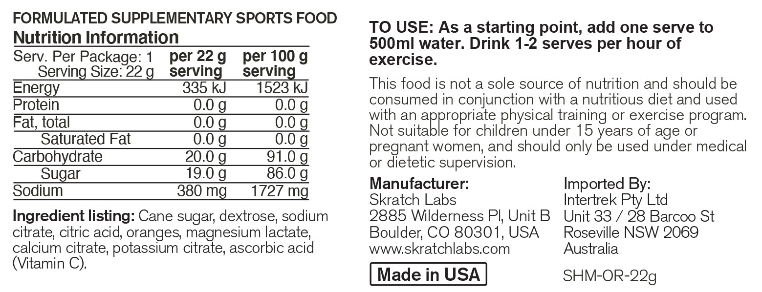 Skratch Labs - Hydration drink mix in orange 