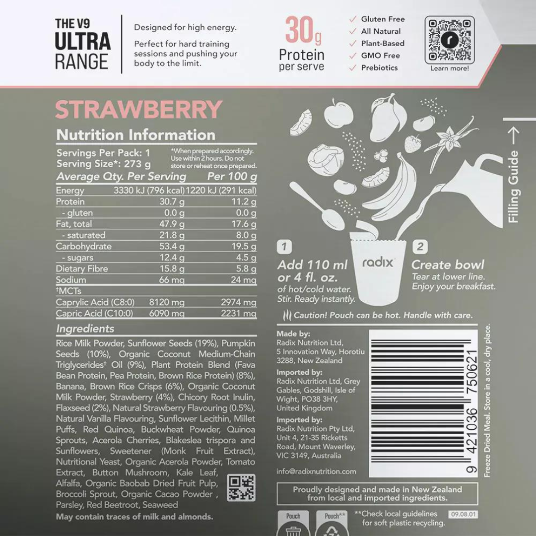 Radix Nutrition - Ultra Breakfast - Strawberry - Nutrition