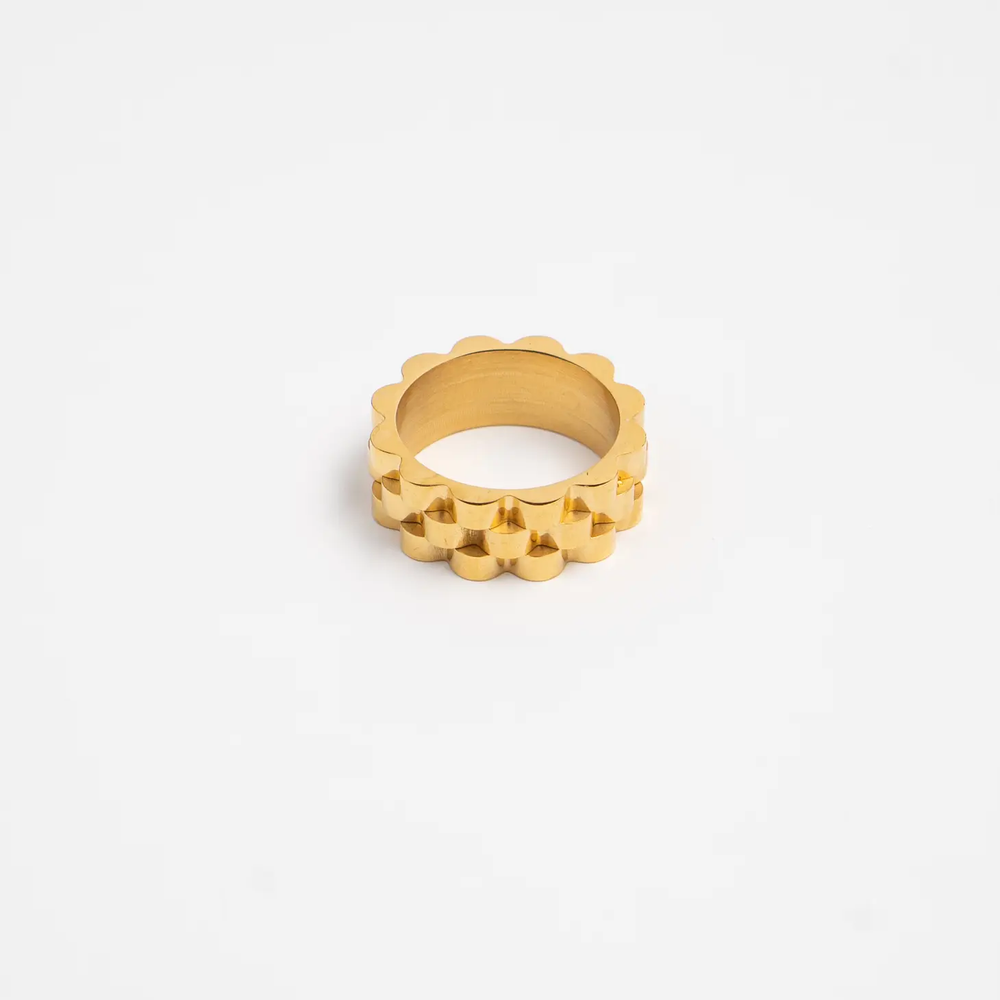 Jubilee Rolex Style Mens Diamond Ring 10K Yellow Gold 0.75ct 406912