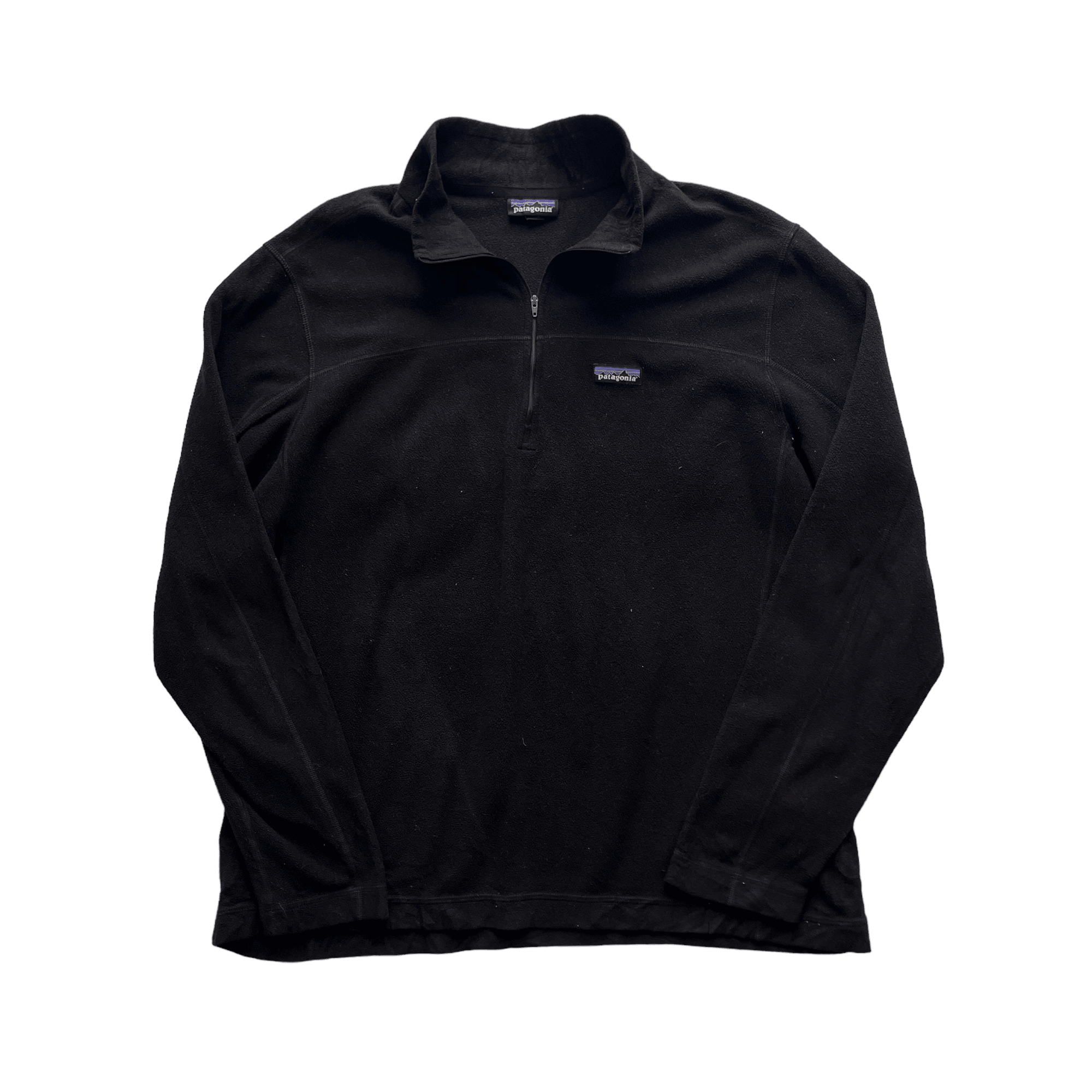 Vintage Black Patagonia Quarter Zip Fleece - Extra Large