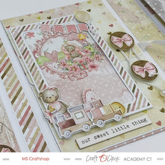 folio album tutorial desinged by MS Craftshop for the Academy Craft O'Clock, collection "Hello little girl"